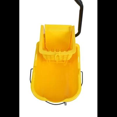 Mop Bucket & Wringer 35 QT Plastic Yellow Side Press 1/Each