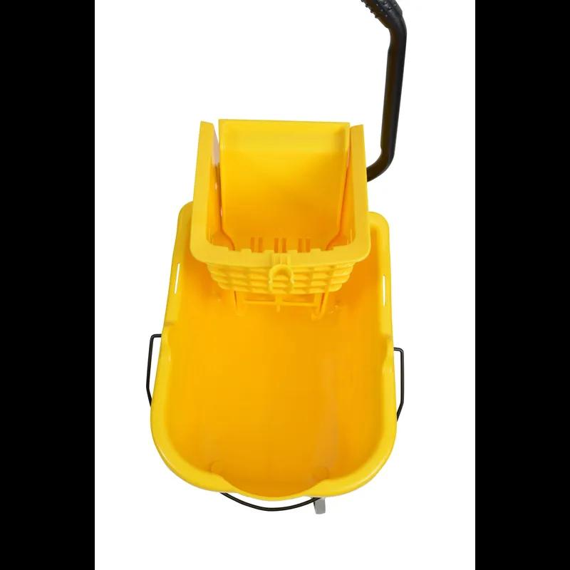 Mop Bucket & Wringer 35 QT Plastic Yellow Side Press 1/Each