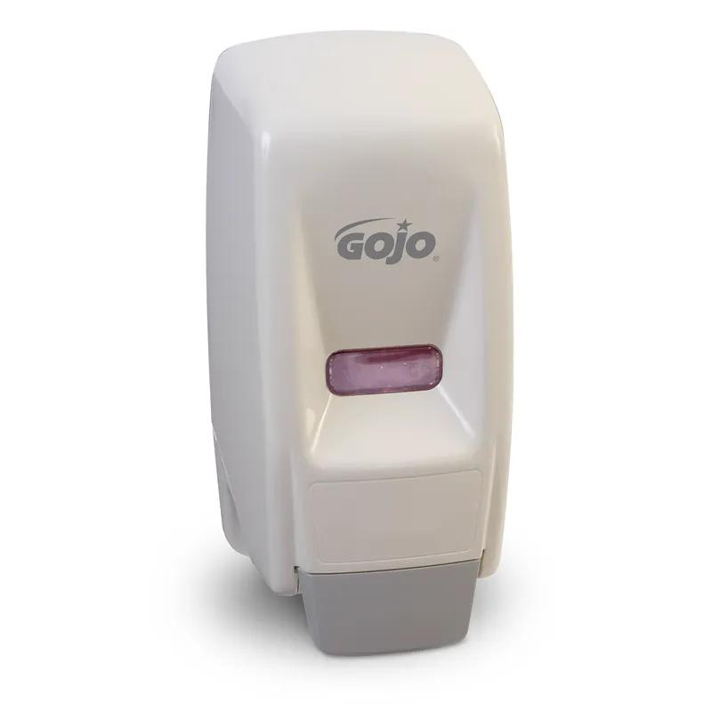 GOJO® 800 Series Soap Dispenser Liquid 800 mL White Gray Push Style Surface Mount Bag-in-Box For Accent 800 1/Each