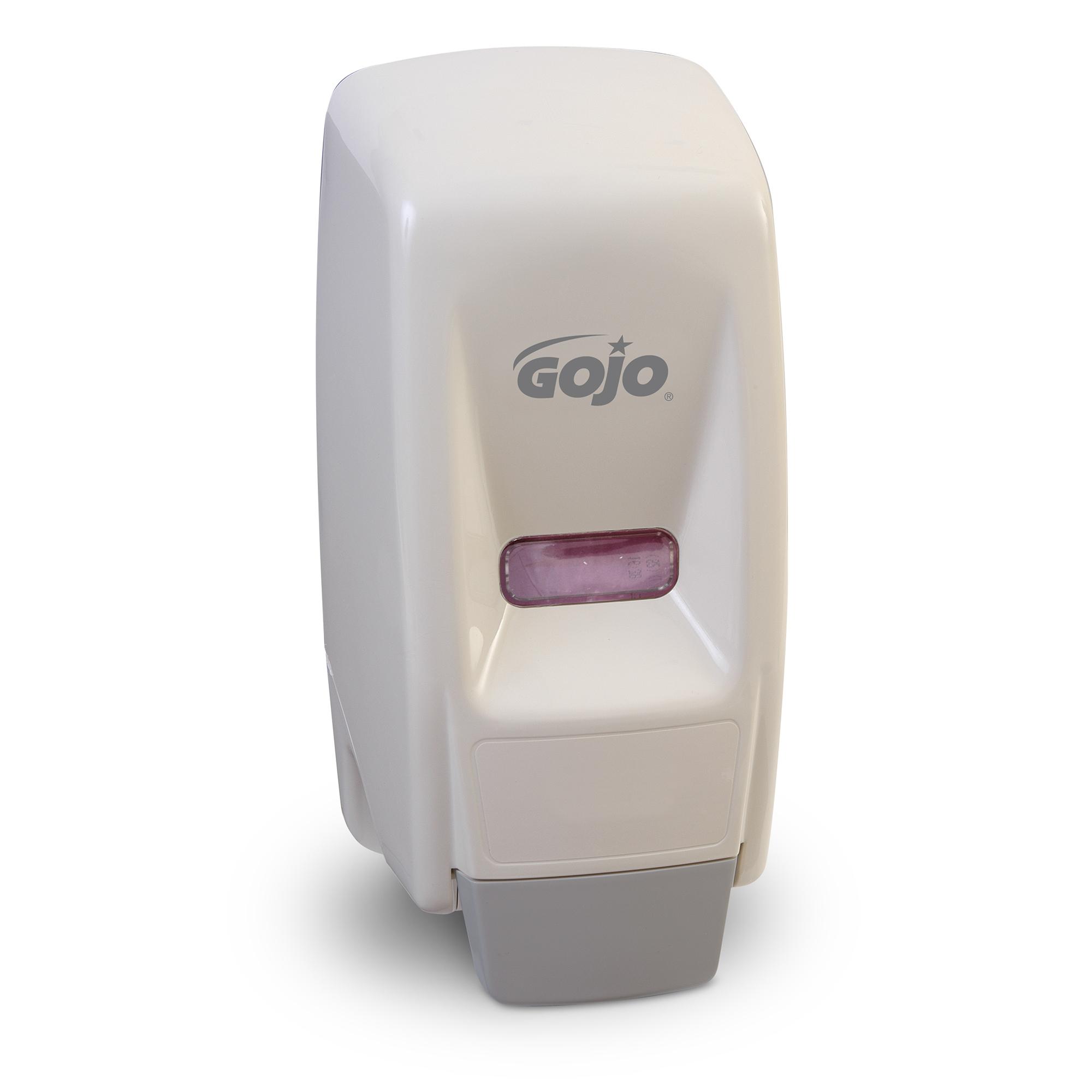 GOJO® 800 Series Soap Dispenser Liquid 800 mL White Gray Push Style Surface Mount Bag-in-Box For Accent 800 1/Each