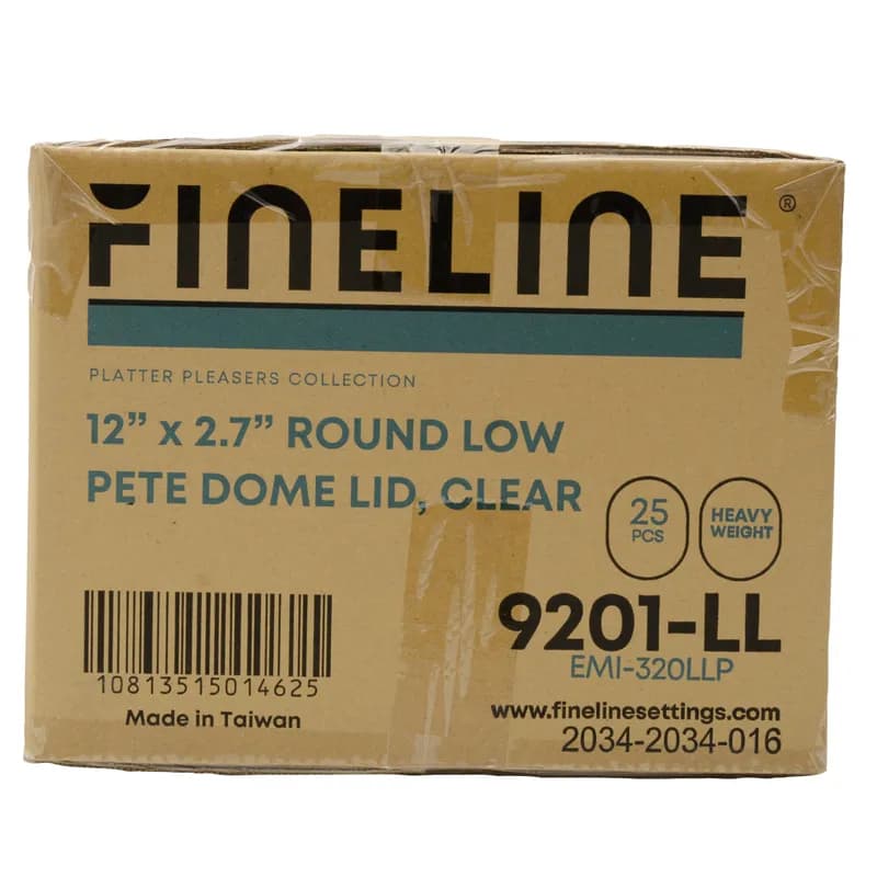 Platter Pleasers Lid Dome 12 IN PET Clear Round For Container 25/Case