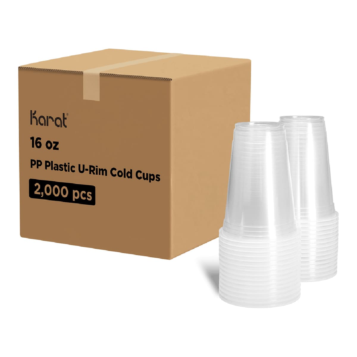Karat® Cold Cup 16 OZ PP Clear 2000/Case