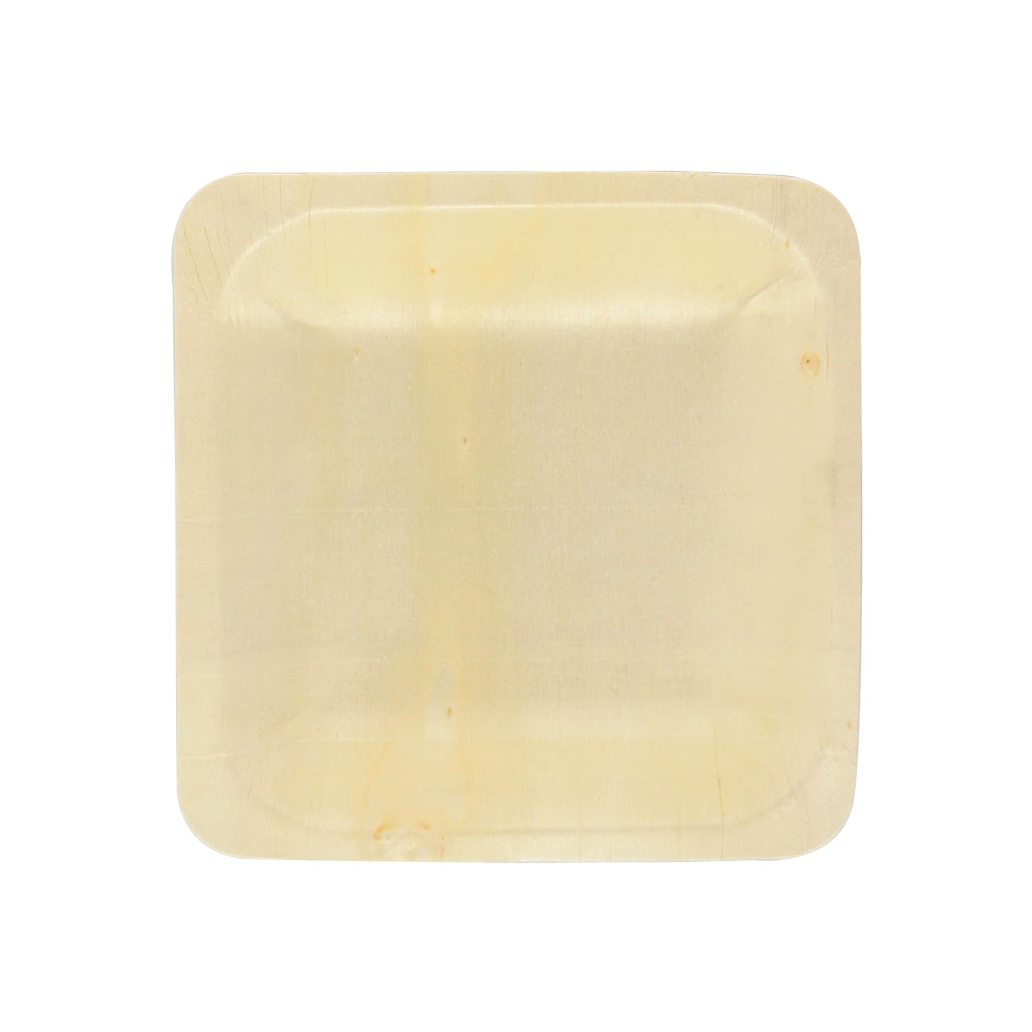 Plate 4.5X4.5X0.5 IN Wood Natural Scandinavia Square Grease Resistant 50 Count/Pack 5 Packs/Case 250 Count/Case