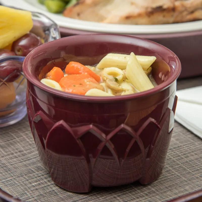 Dinex® Fenwick Bowl 5 FLOZ PP PE Cranberry Insulated 48/Case