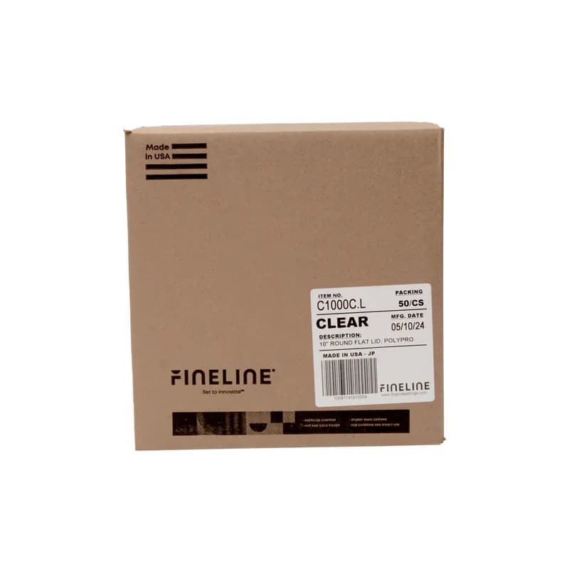 Lid Flat 10 IN PP Clear Round For Bowl 50/Case