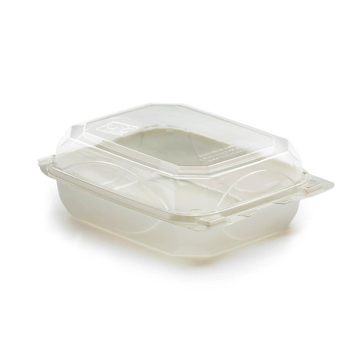 Take-Out Container Hinged 6X8 IN Plastic White 250/Case