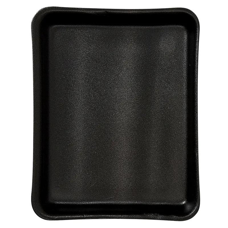 8HL Meat Tray 8X10X1.17 IN Polystyrene Foam Black Heavy 400/Case