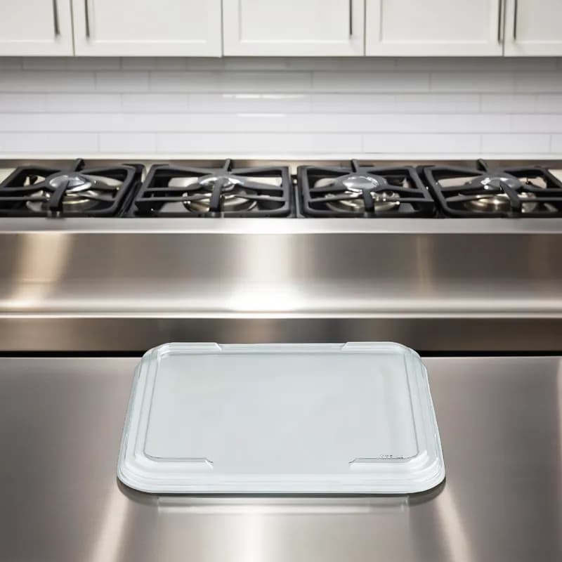 Fresh 'n Clear® GoCube® Lid Dome 8.38X8.38X0.65 IN PET Clear Square For Container 400/Case