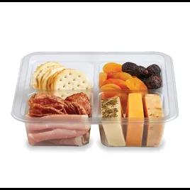 Fresh 'n Clear® GoCube® Deli Container Base 24 OZ 4 Compartment PET Clear Square 200/Case