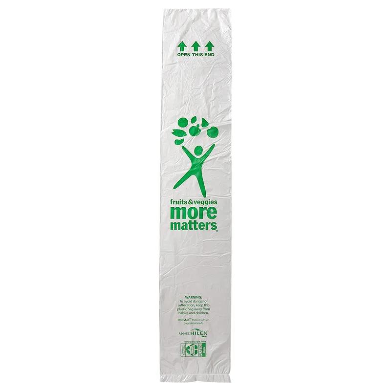 Hilex® Produce Bag Roll 15X20 IN HDPE 6MIC More Matters 3300/Case