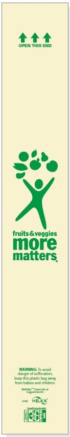 Hilex® Produce Bag Roll 16X26 IN HDPE 15MIC Yellow Corn & Yam 1200/Case