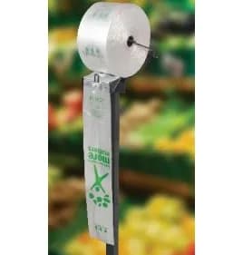 Hilex® Produce Bag Roll 15X20 IN HDPE 8MIC Green Organic 3000/Case