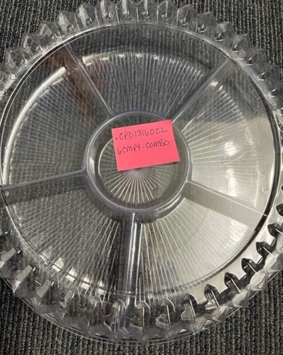 Serving Tray Base & Lid Combo 13 IN Plastic 12/Case