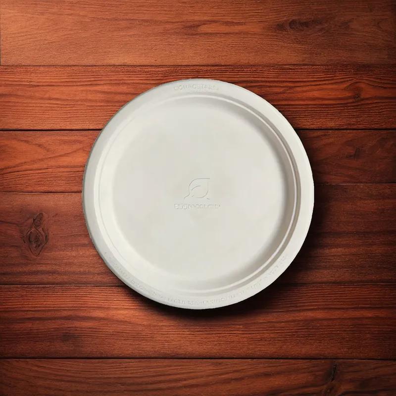 Plate 10 IN Sugarcane White Round 500/Case