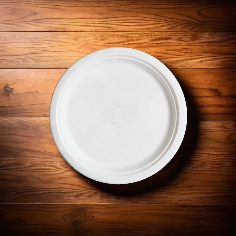 Plate 10 IN Sugarcane White Round 500/Case