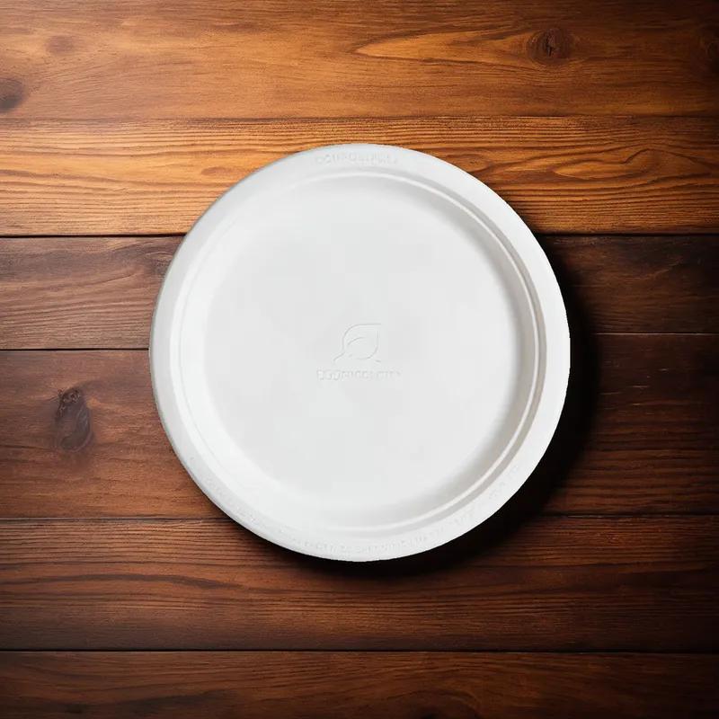 Plate 10 IN Sugarcane White Round 500/Case