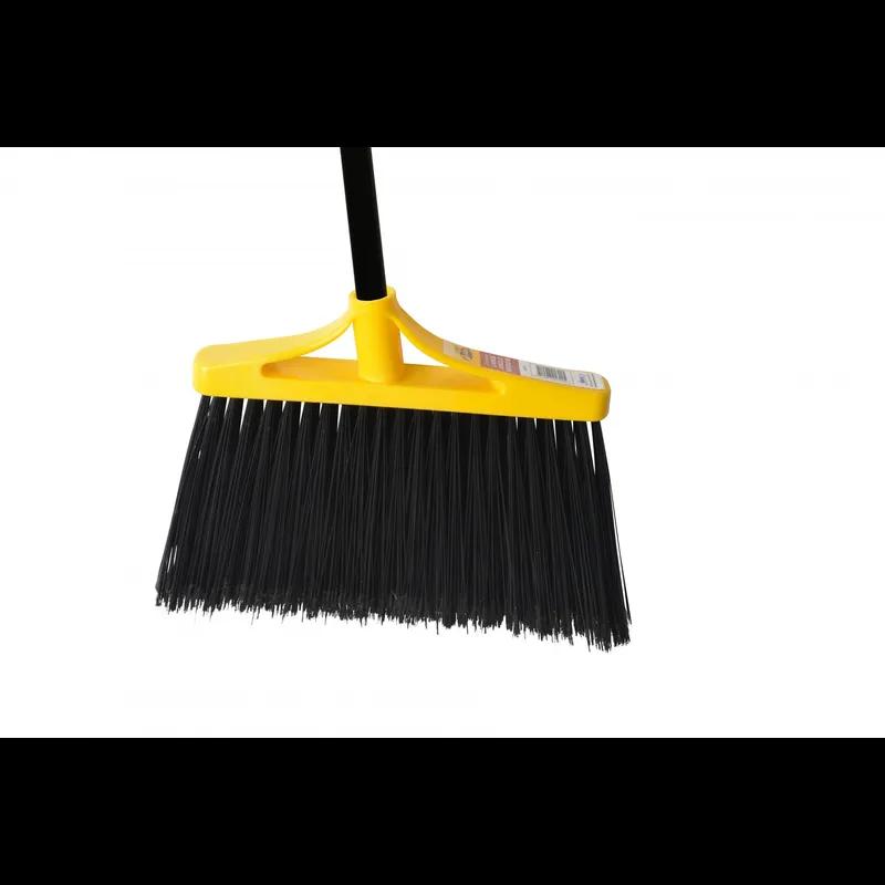 Bristles Indoor Broom Large (LG) 48IN Black Yellow Metal Plastic Angled 1/Each