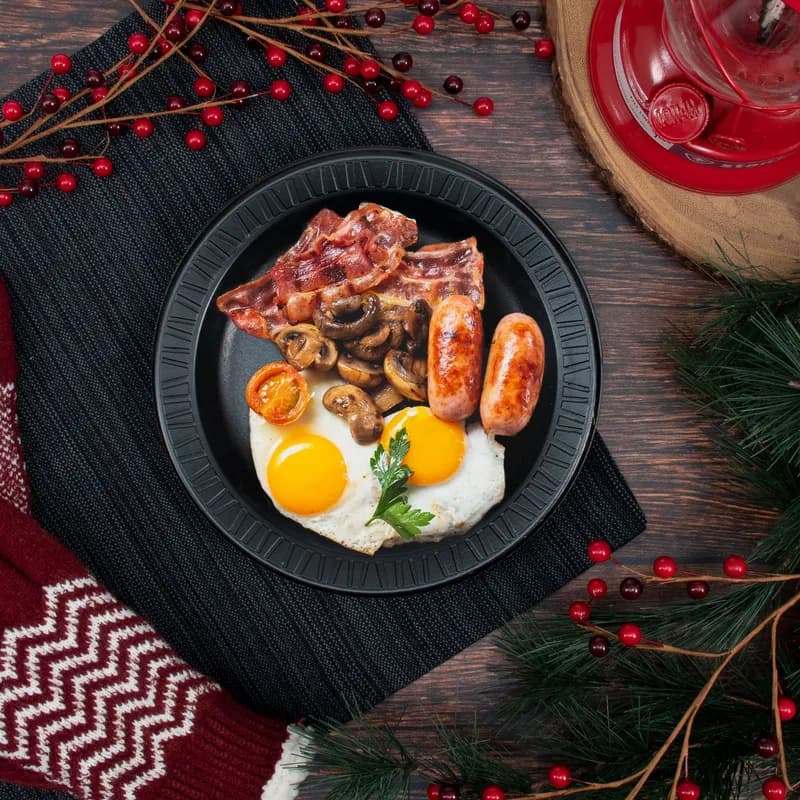 Dart® Quiet Classic® Plate 9 IN XPS Black Laminated 125 Count/Pack 4 Packs/Case 500 Count/Case