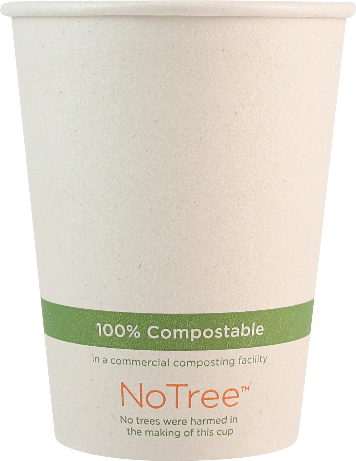 NoTree® Hot Cup 12 OZ Paper PLA Beige 1000/Case