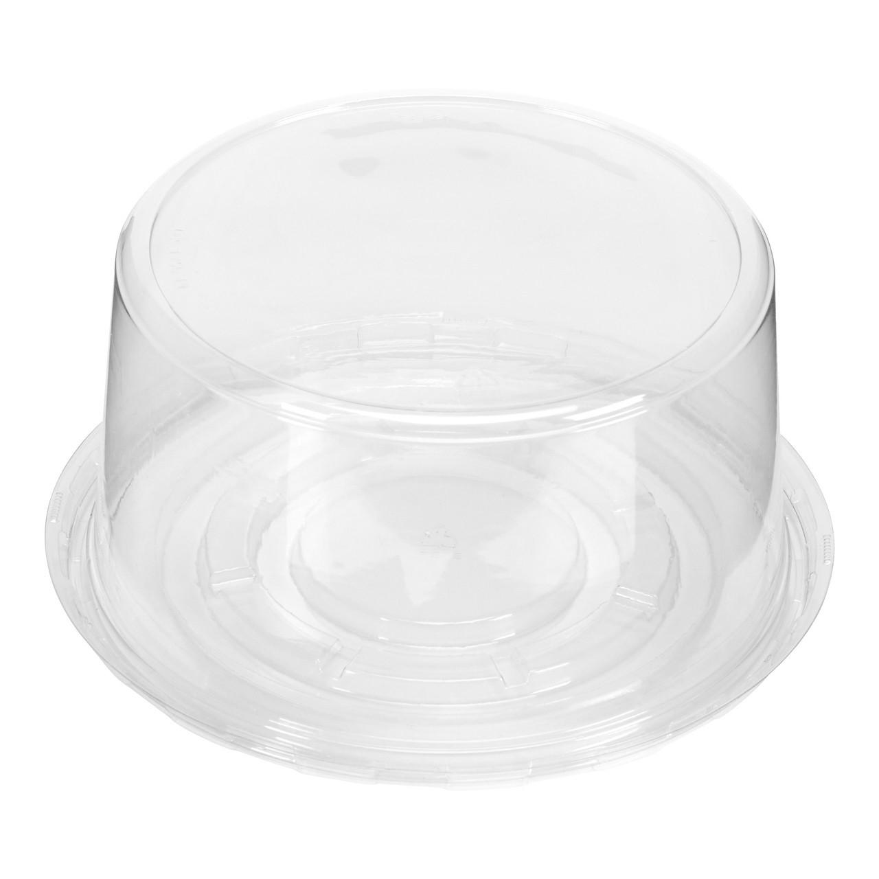 Polar Pak® Cake Container & Lid Combo With Dome Lid 6X4.24 IN PET Clear Black Round Deep 100/Case