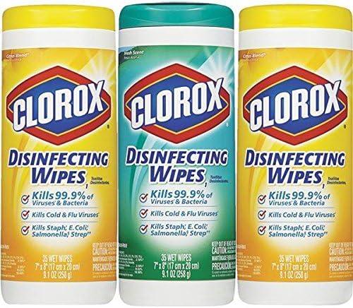 Clorox® Fresh Scent Citrus Scent Disinfectant Wipe 35 Count/Pack 3 Packs/Case
