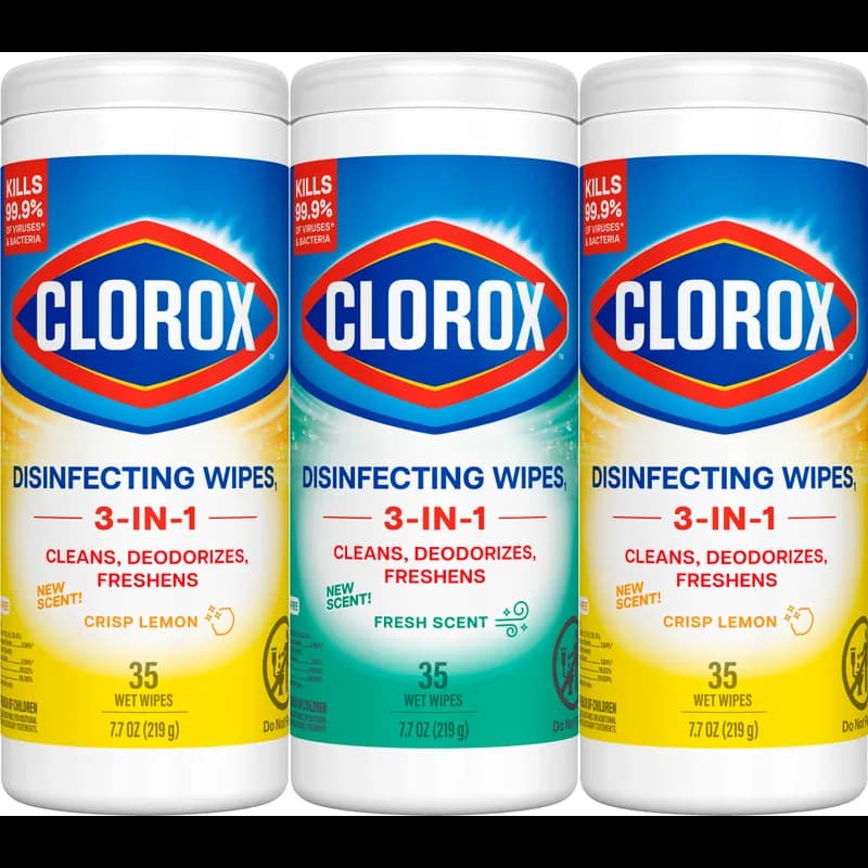 Clorox® Fresh Scent Citrus Scent Disinfectant Wipe 35 Count/Pack 3 Packs/Case