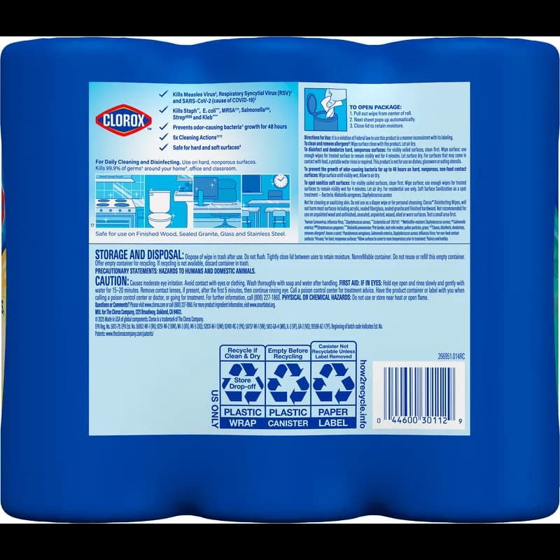 Clorox® Fresh Scent Citrus Scent Disinfectant Wipe 35 Count/Pack 3 Packs/Case