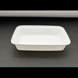 CuBEware Take-Out Container Base 16 OZ Plastic White Rectangle 300/Case