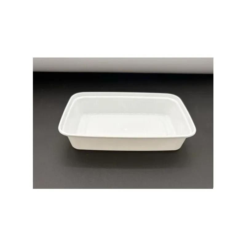CuBEware Take-Out Container Base 16 OZ Plastic White Rectangle 300/Case
