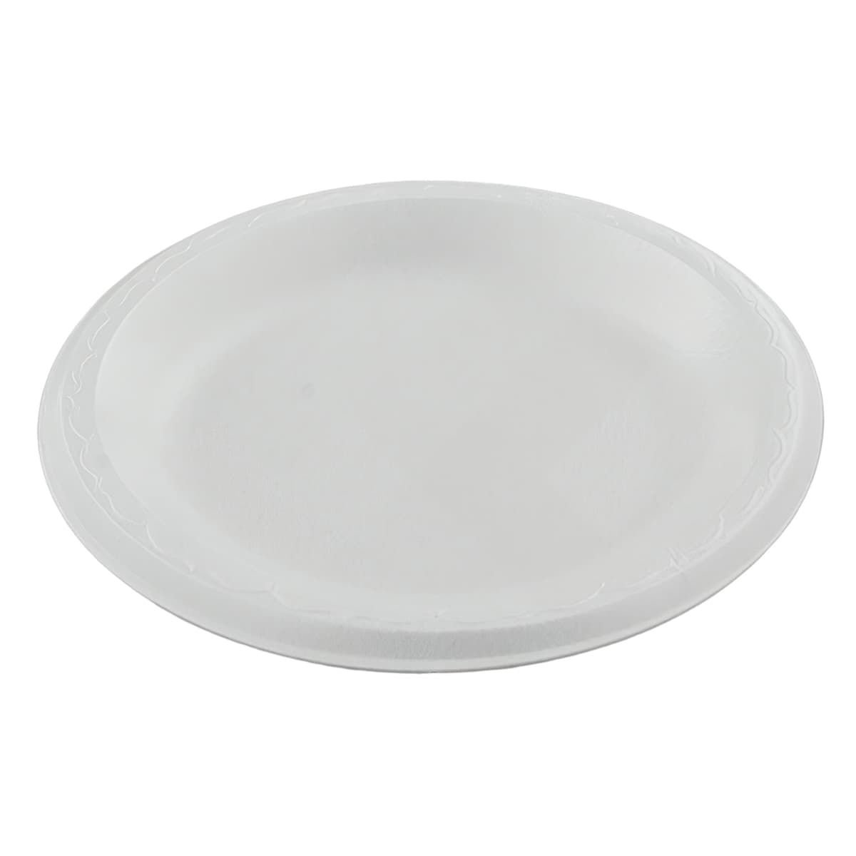 Plate 9 IN Polystyrene Foam White Laminated 500/Case