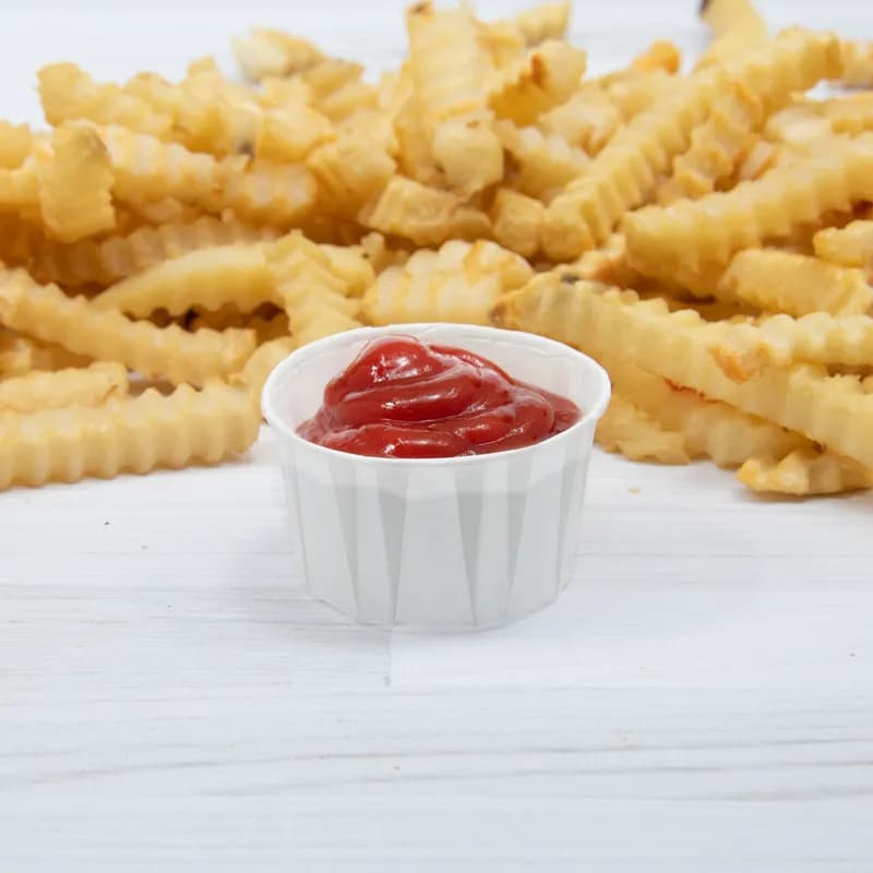 Solo® Souffle & Portion Cup 2 OZ Treated Paper White 250 Count/Bag 20 Bags/Case 5000 Count/Case