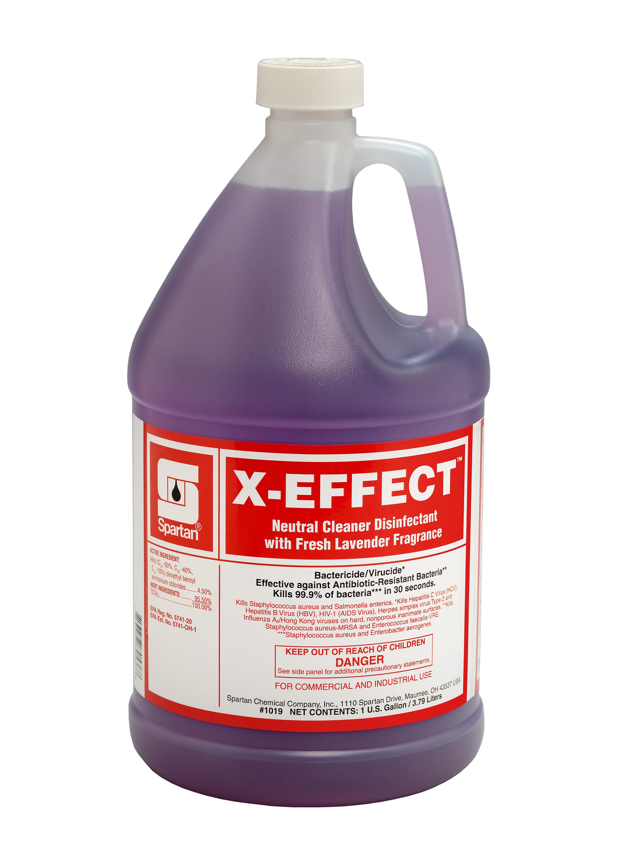 X-EFFECT® Fresh Lavender One-Step Disinfectant 1 GAL Multi Surface Mild Acid Concentrate 4/Case
