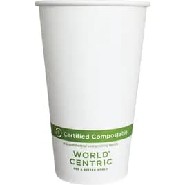 Hot Cup 20 OZ PLA Paper White 1000/Case