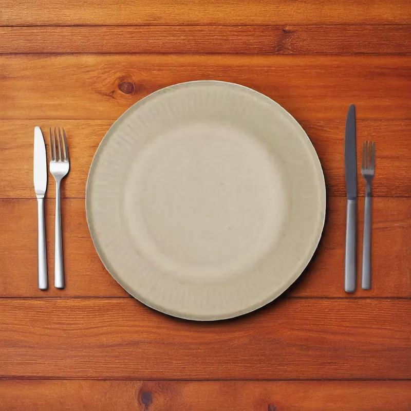 Plate 6 IN Bamboo Plant Fiber Natural Round Freezer Safe 1000/Case