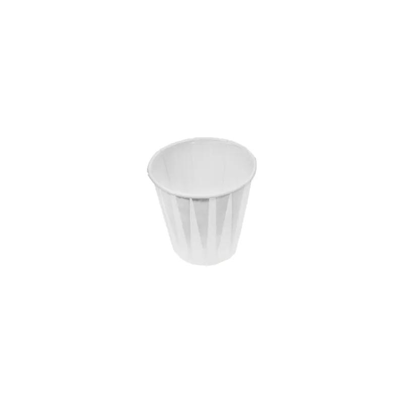 Harvest® Cup Pleated Water 3.5 OZ Paper White 25 Count/Pack 100 Packs/Case 2500 Count/Case
