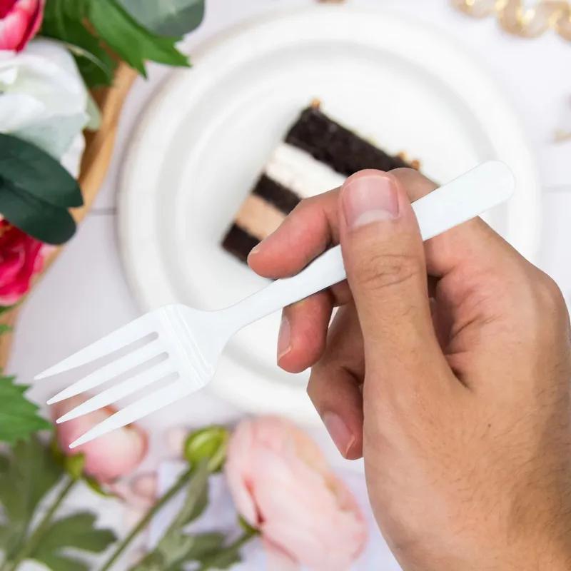 Dart® Bonus® Fork 4.96X0.68 IN PP White Light Weight Microwave Safe 1000/Case