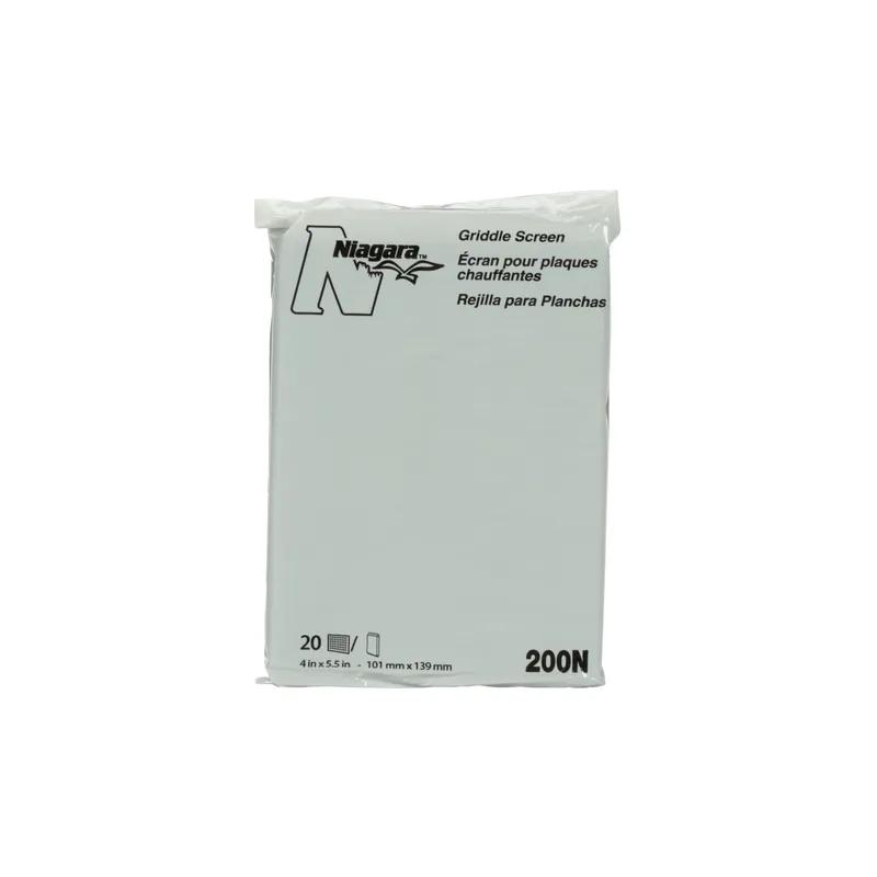 Niagara™ 200N Griddle Screen 4X5.5 IN Heavy Duty Resin Gray Rectangle 20 Count/Pack 10 Packs/Case 200 Count/Case