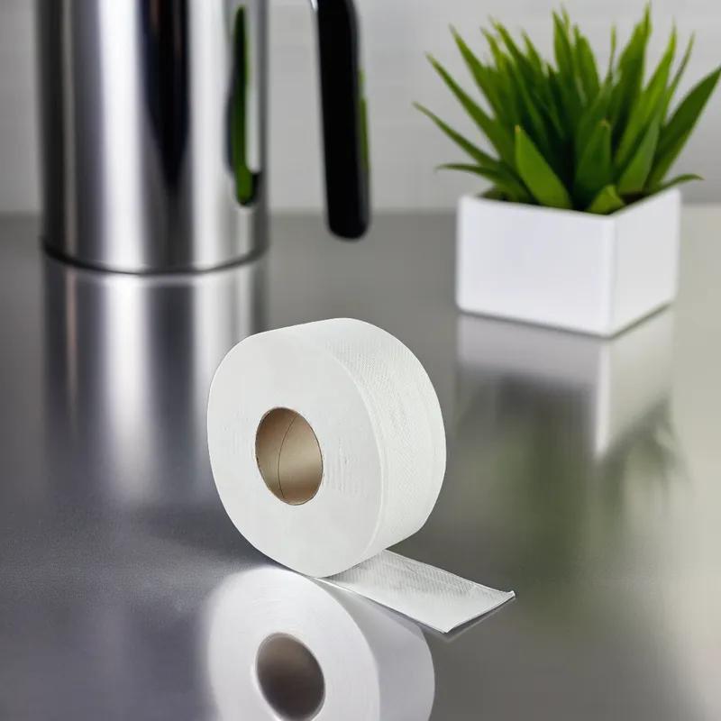 Toilet Paper & Tissue Roll 2PLY White Embossed Core 500 Sheets/Roll 48 Rolls/Case 24000 Sheets/Case