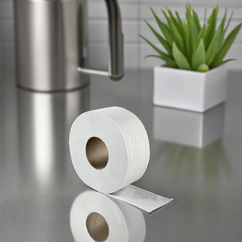 Toilet Paper & Tissue Roll 2PLY White Embossed Core 500 Sheets/Roll 48 Rolls/Case 24000 Sheets/Case
