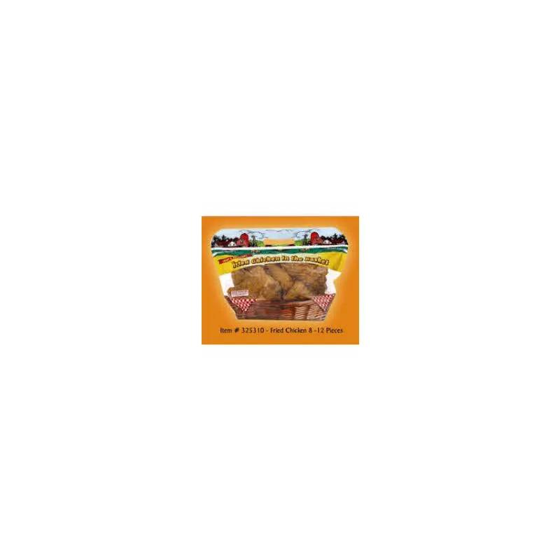 Fried Chicken Bag 13.75X5.5X10 IN 8-12 Piece Plastic Bottom Gusset 500/Case