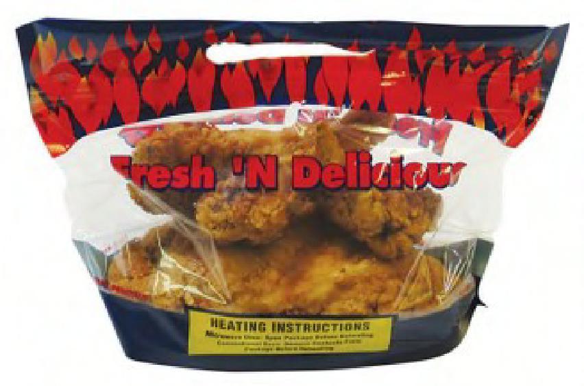 Fried Chicken Bag 10X4X8 IN 4 Piece Plastic Bottom Gusset 500/Case