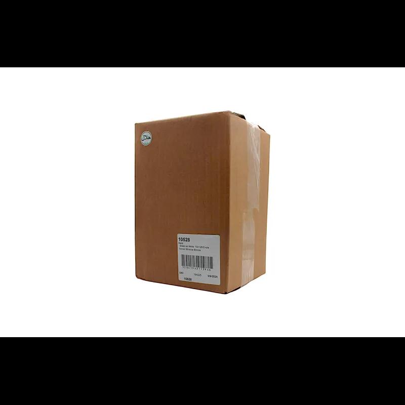 Halal Holiday Label 1.25 IN Green White Circle 1000 Count/Roll 50 Rolls/Case 50000 Count/Case