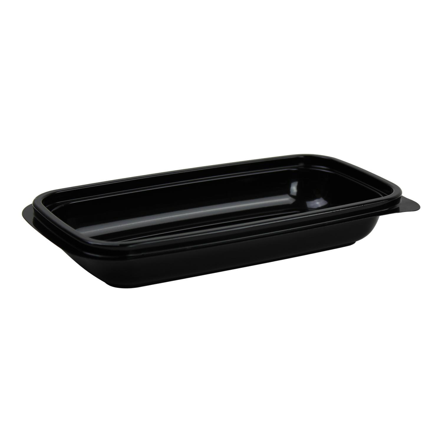 Hoagie & Sub Take-Out Container Base 8.148X4.379X1.21 IN PET Black Rectangle 300/Case