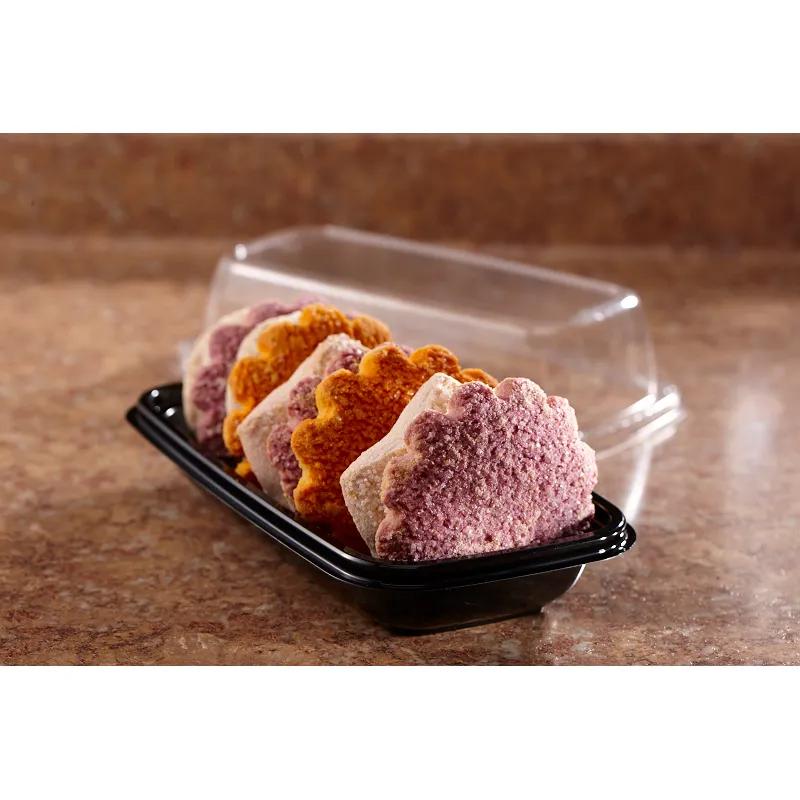 Hoagie & Sub Take-Out Container Base 8.148X4.379X1.21 IN PET Black Rectangle 300/Case