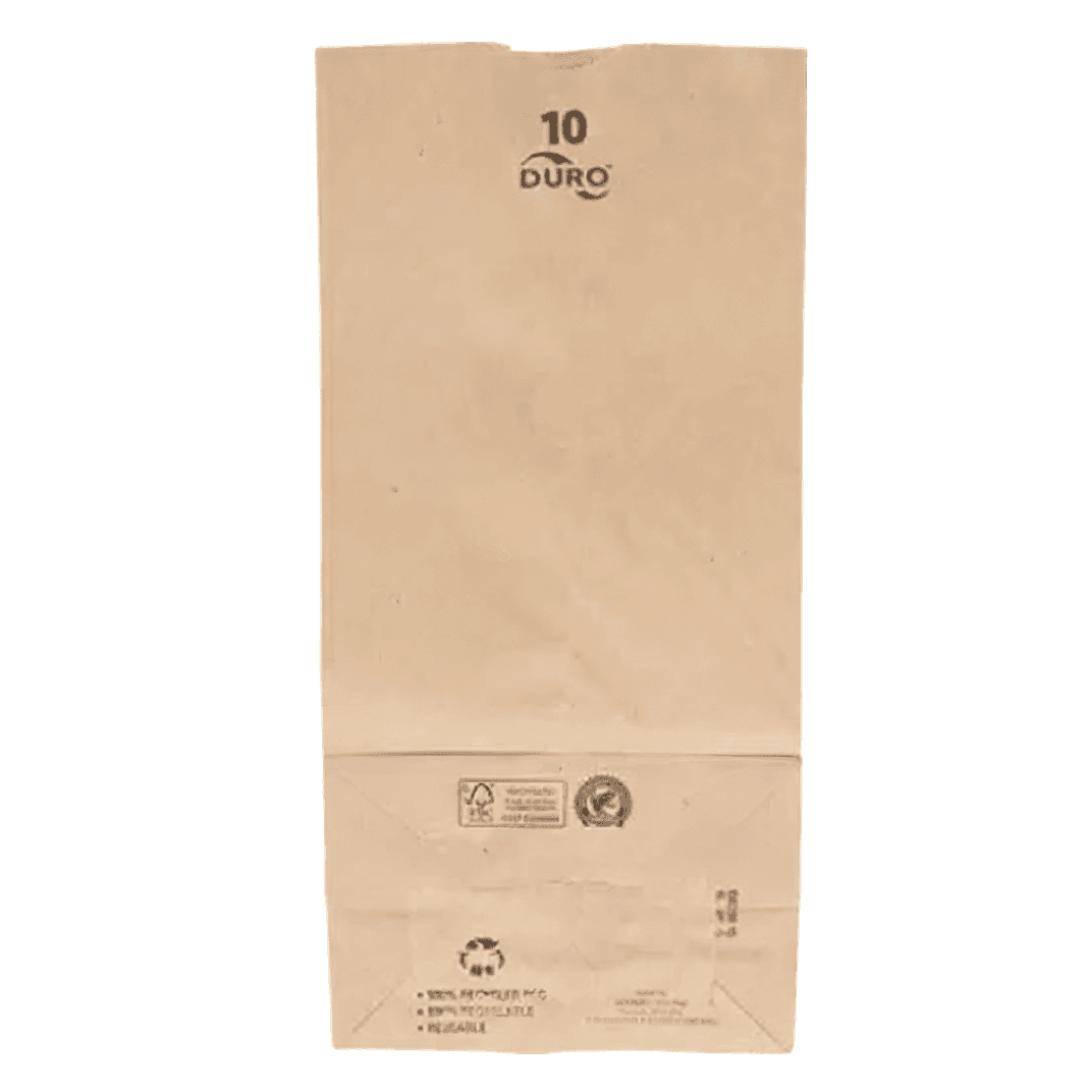 Bag 13.5X6.25X4.25 IN 10 LB Virgin Paper 57# Extra Heavy Kraft With Self-Opening (SOS) Closure 400/Bundle
