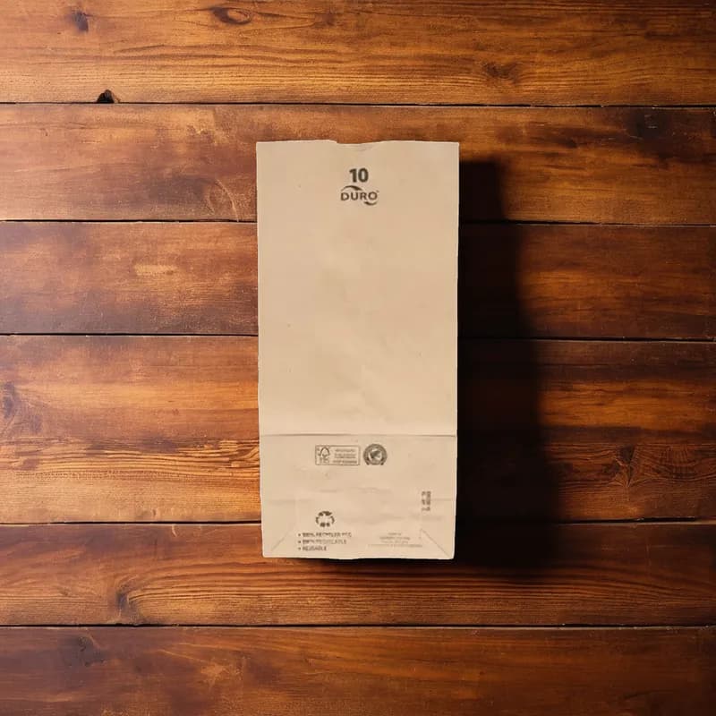 Bag 13.5X6.25X4.25 IN 10 LB Virgin Paper 57# Extra Heavy Kraft With Self-Opening (SOS) Closure 400/Bundle