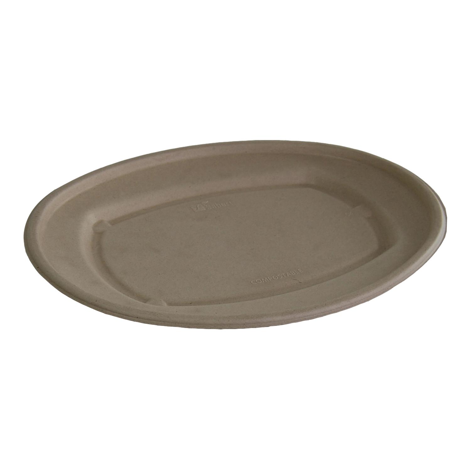 Serving Tray Base 9X12 IN Pulp Fiber Kraft Oval 300/Case