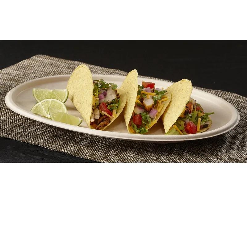 Serving Tray Base 9X12 IN Pulp Fiber Kraft Oval 300/Case