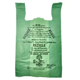 Bag 20X10X32 IN HDPE 24MIC Green T-Sack 500/Case