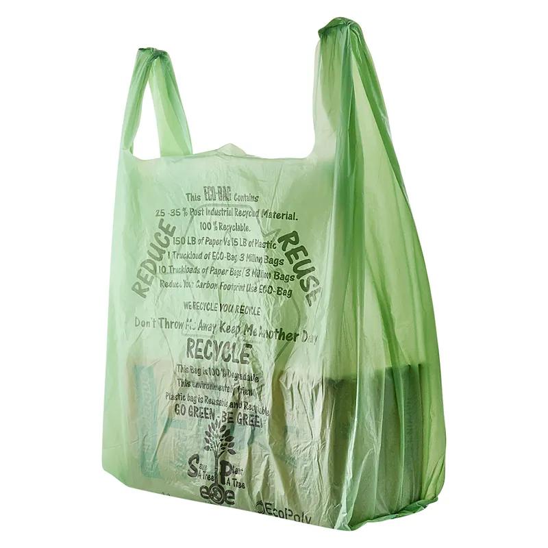 Bag 20X10X32 IN HDPE 24MIC Green T-Sack 500/Case